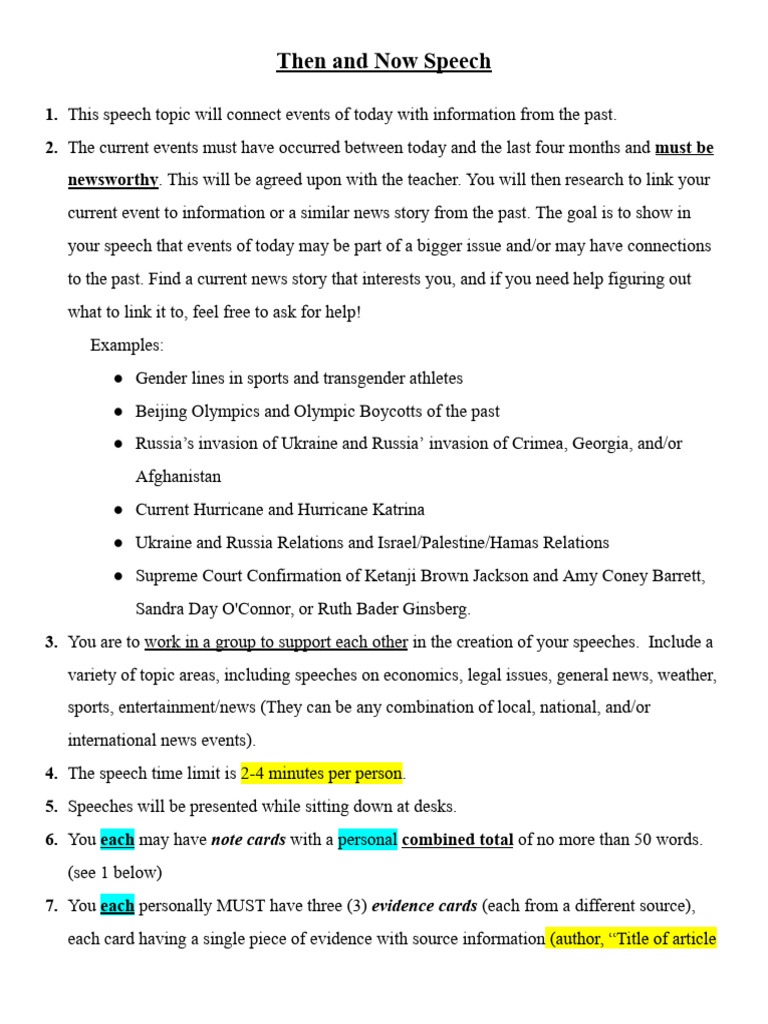 Connecting Past and Present Events | PDF