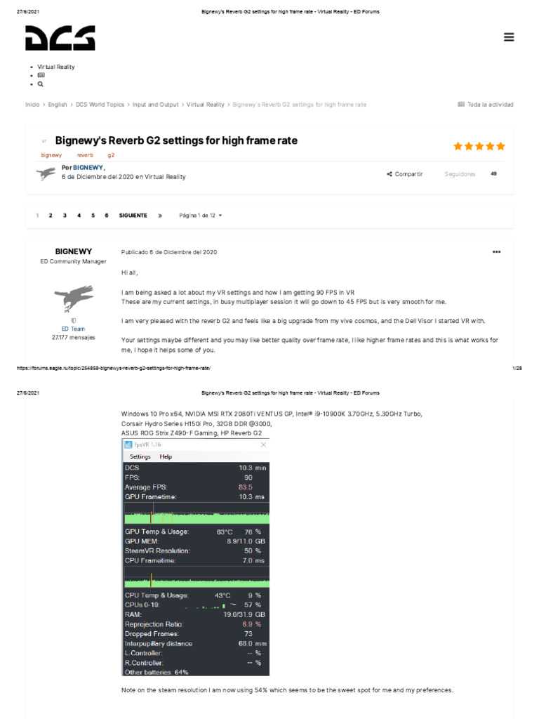 Photo inspiration: Fresh Look at Bignewy S Reverb G2 Settings For High Frame Rate Virtual
