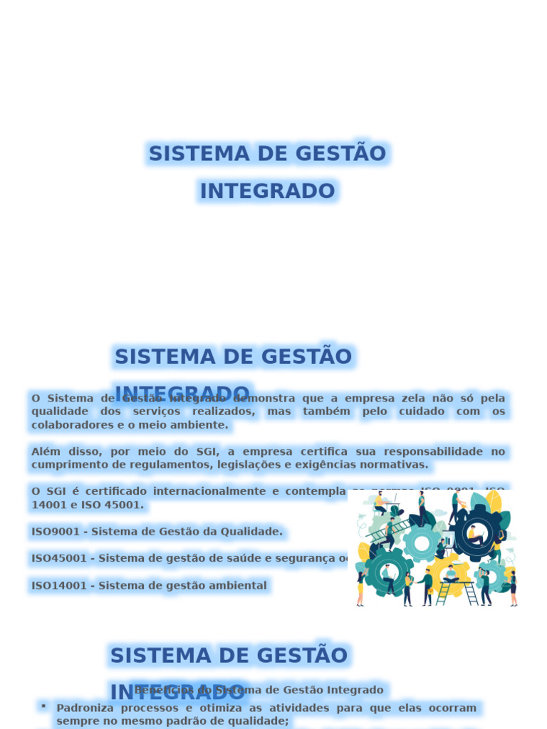 Vantagens do Sistema de Gestão Integrado | PDF | Padronização | Gestão ...