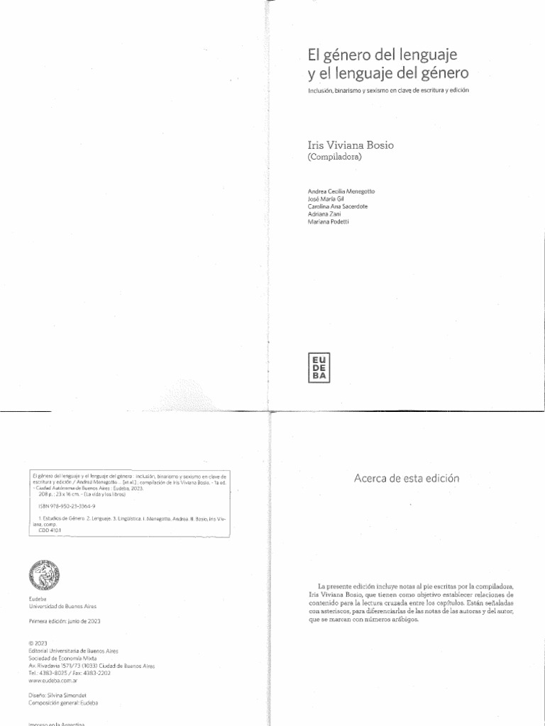 El Genero Del Lenguaje-1-8 | PDF