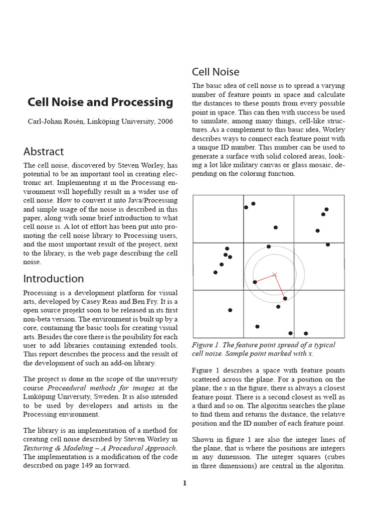 Cell Noise Implementation in Processing | PDF | Pointer (Computer ...