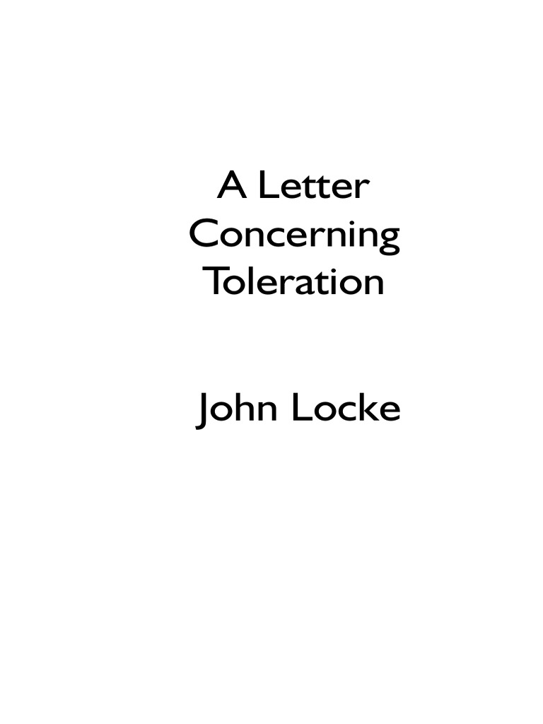 Locke's Views on Christian Toleration | PDF | Salvation | Faith