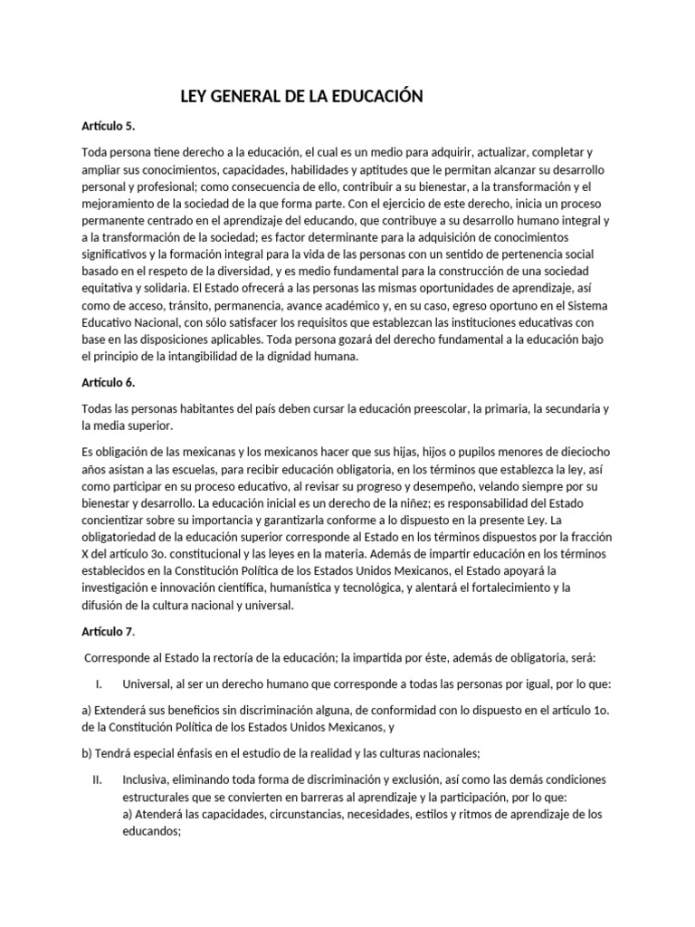 Derecho a la Educación en México | PDF | Sustentabilidad | Educación de ...