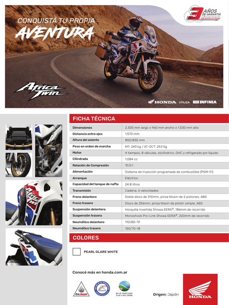 51c 1ficha Tecnica crf1100l Africa Twin Adventure Sports | PDF