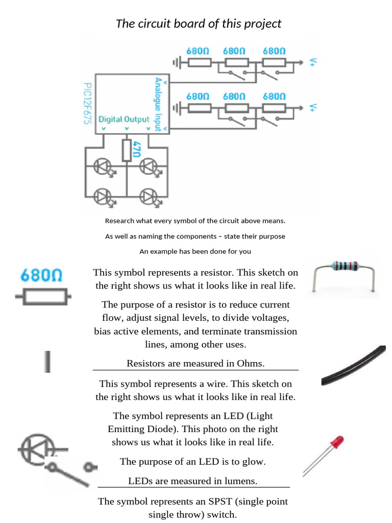 Componenets Activity Work Sheet For Memory Game | PDF