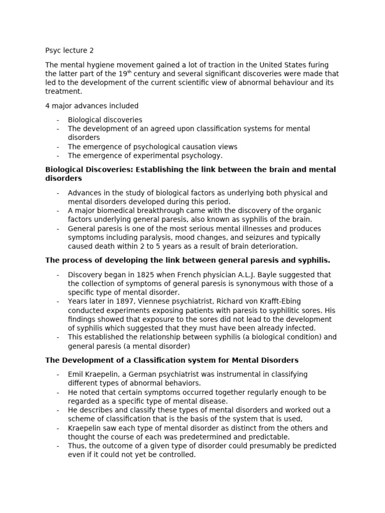 Advances in Understanding Mental Disorders | PDF | Psychology ...