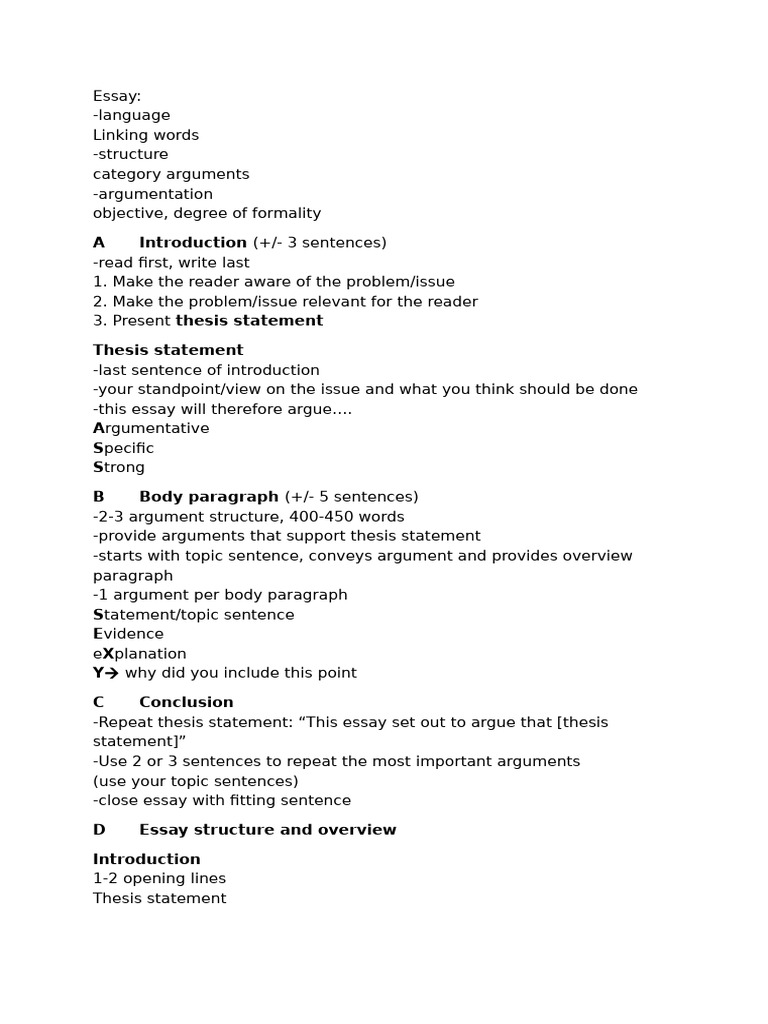 Guide to Writing an Argumentative Essay | PDF