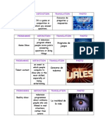 Programme Translation Photo: Programa de Juegos