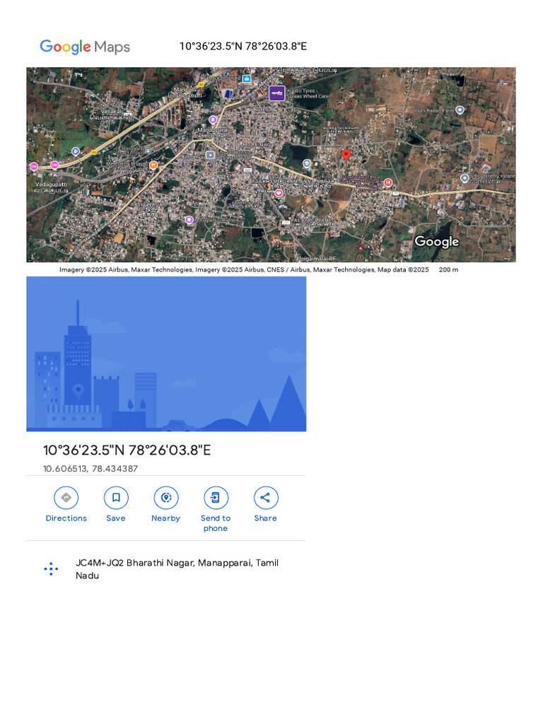 10°36'23.5 - N 78°26'03.8 - E - Google Maps | PDF