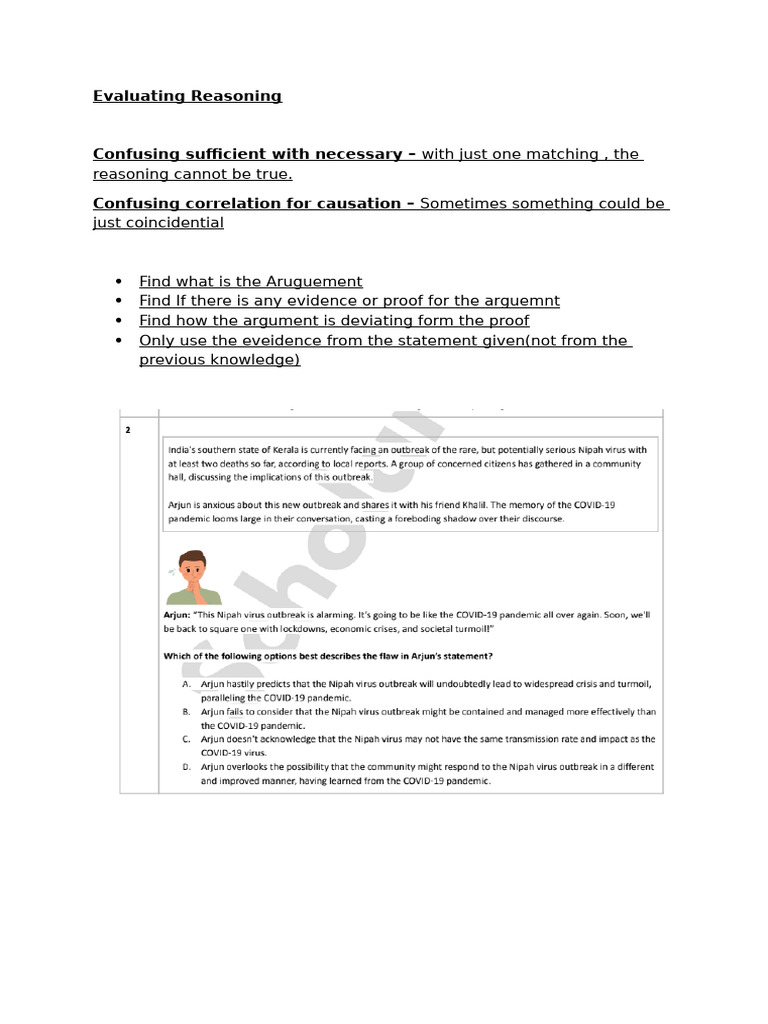 Evaluating Argument Validity and Evidence | PDF