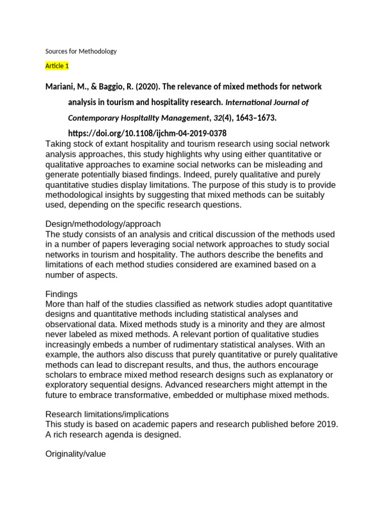 Sources For Methodology | PDF | Qualitative Research | Methodology