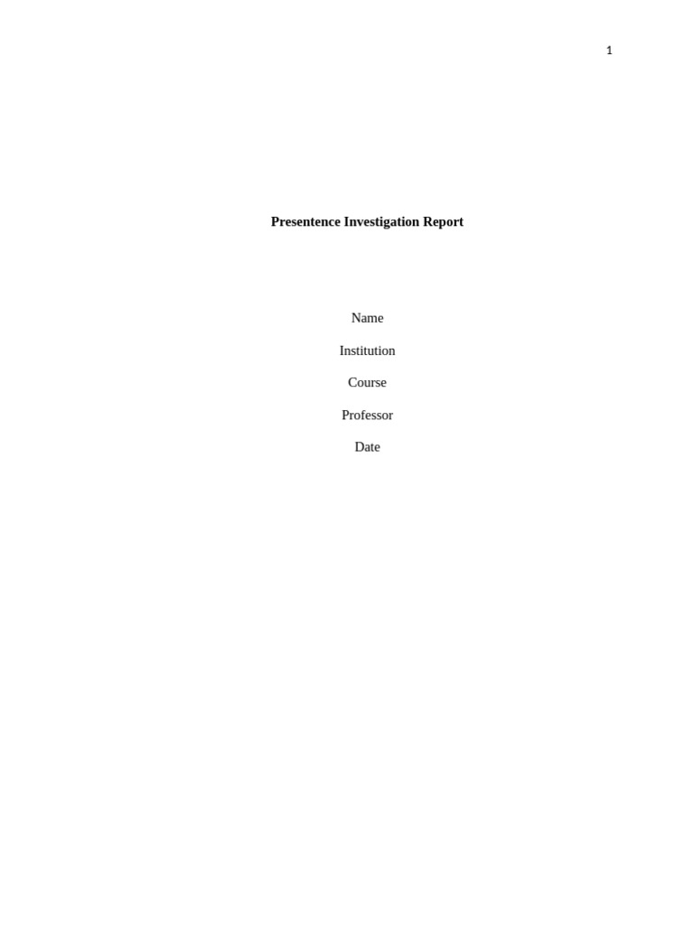 Order ID 420897429 Presentence Investigation Report | PDF | Probation ...