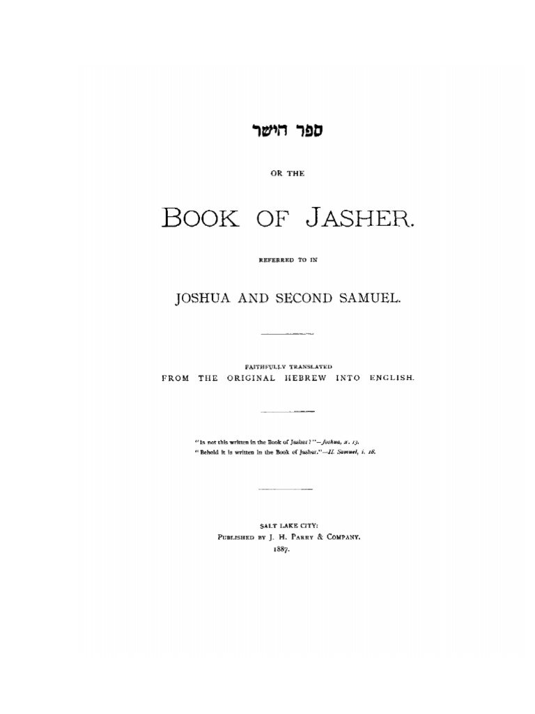 The Book of Jasher | PDF | Rebecca | Abraham