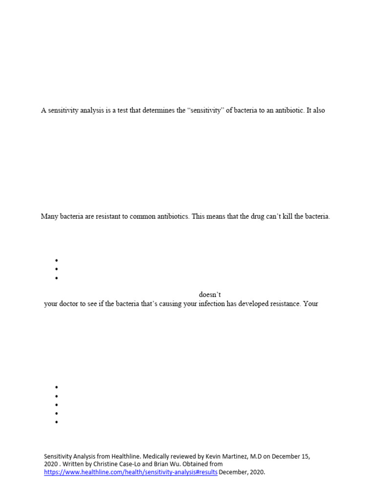 Understanding Culture & Sensitivity Reports | PDF | Infection | Bacteria