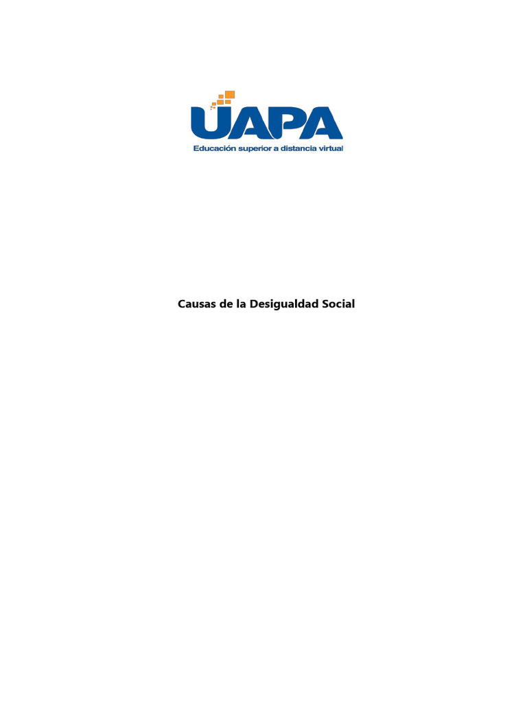 Causas de la Desigualdad Social en RD | PDF | Desigualdad social ...