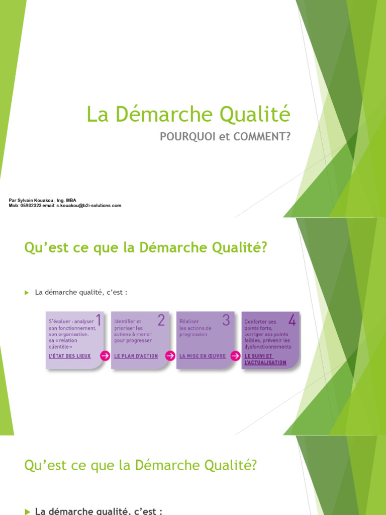 Guide Pratique de la Démarche Qualité | PDF | Système de management de ...