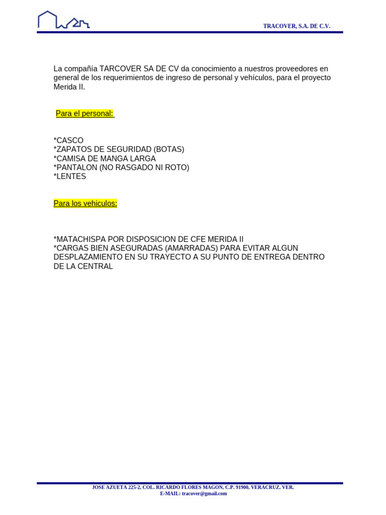 Aviso Proveedores | PDF
