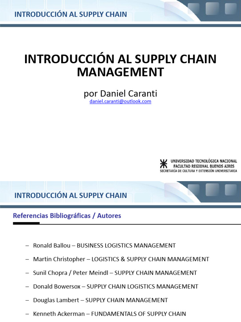 Introducción Al Supply Chain Management - DC | PDF | Cadena de ...