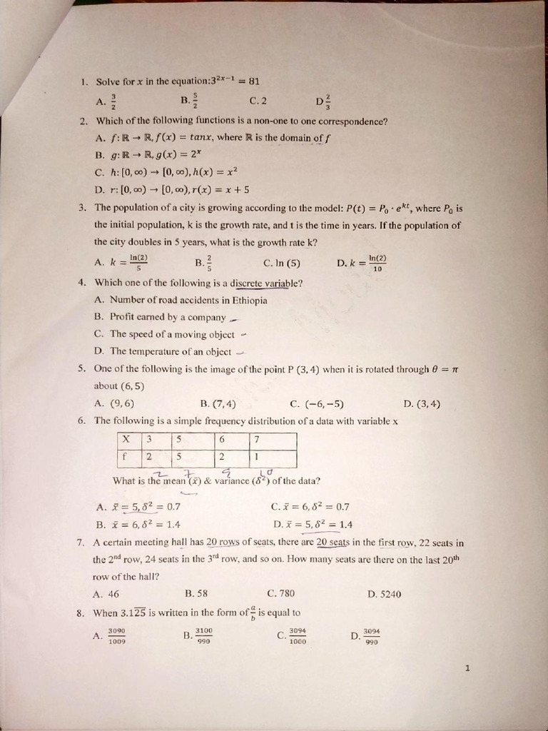 Maths Model | PDF | Determinant | Area