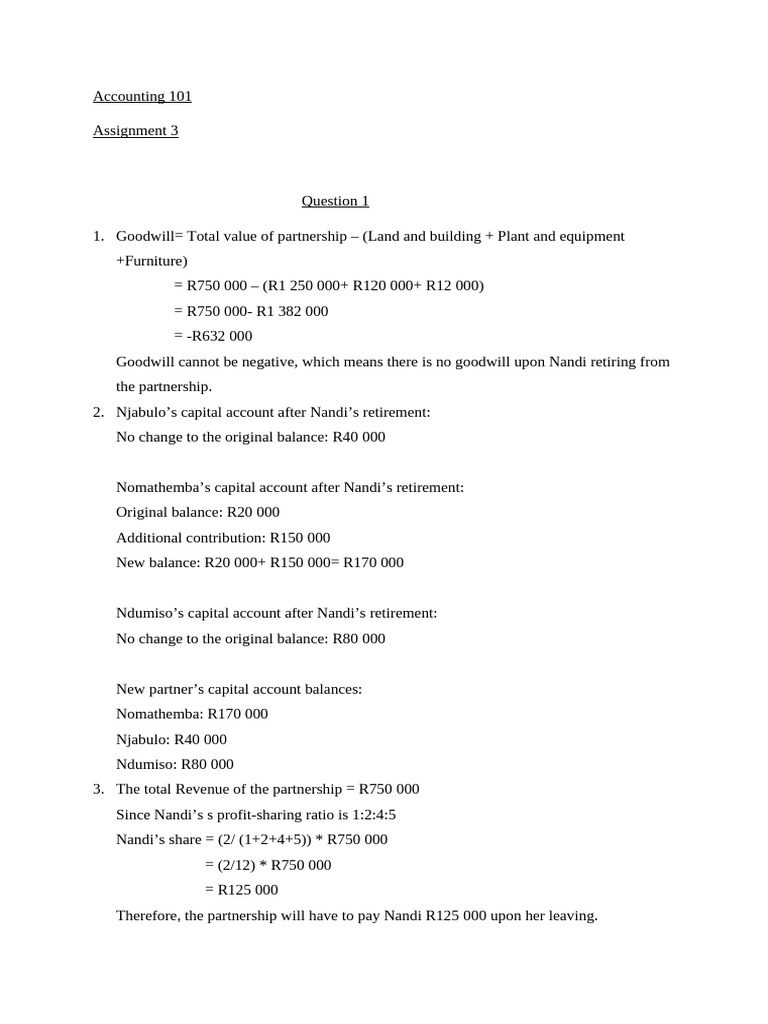 ACCT 101 Q1 | PDF