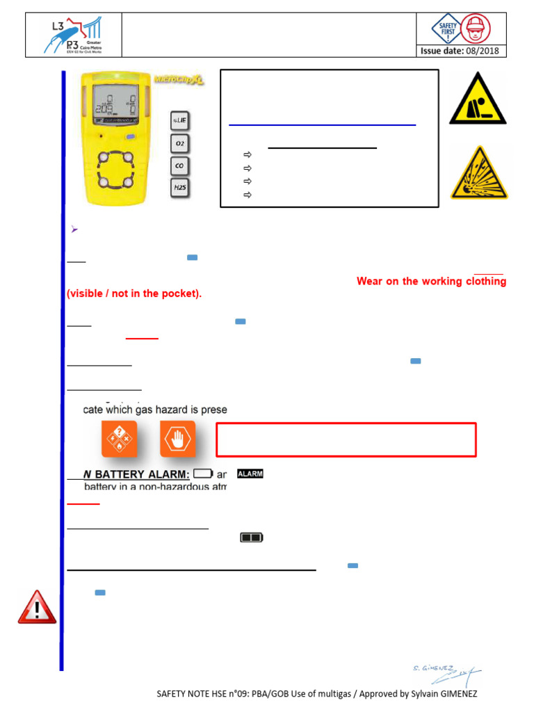 09 Safety Note Use of Multigas EN | PDF | Safety | Gases