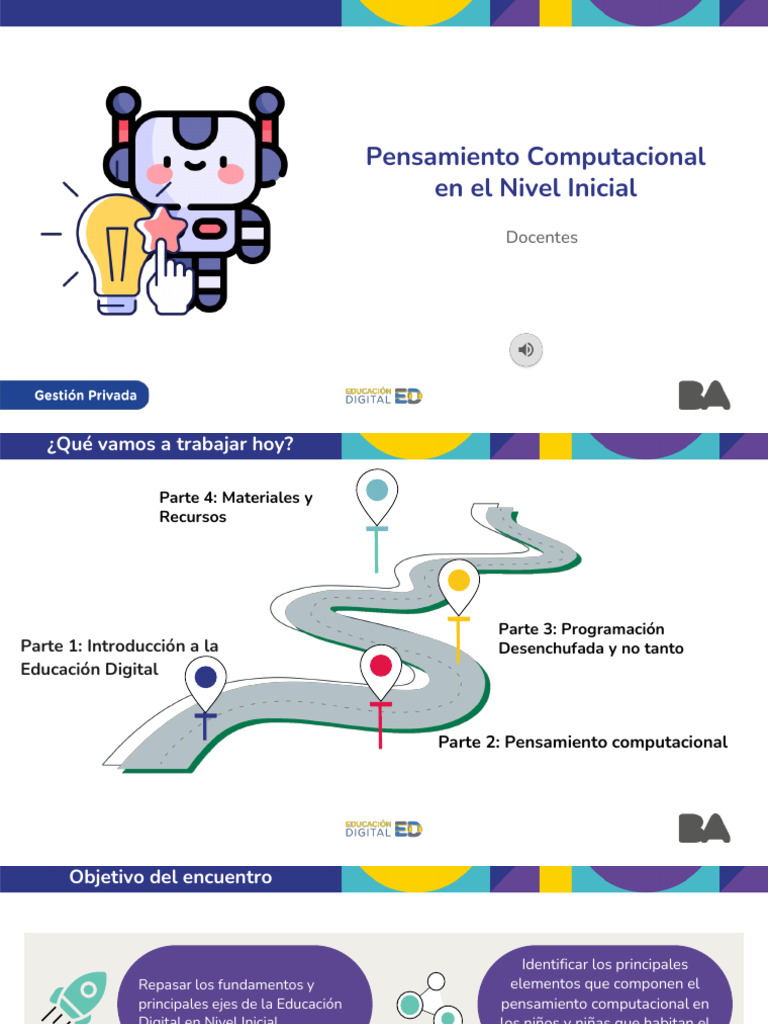Pensamiento Computacional en Educación Inicial | PDF | Educación de la ...