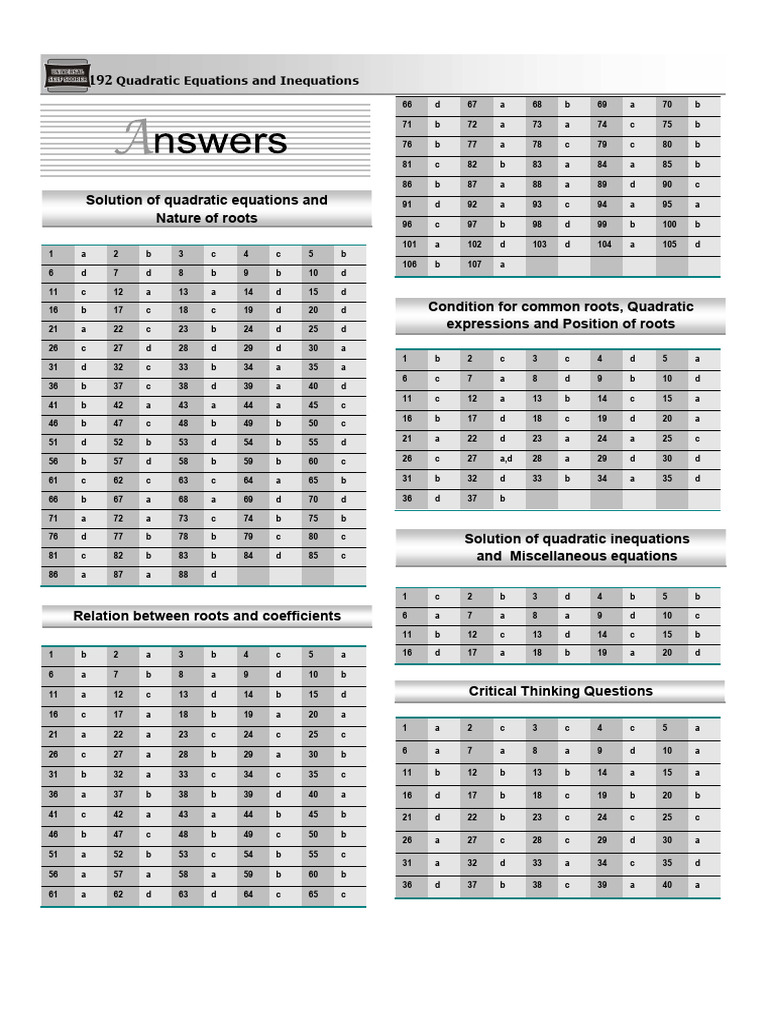5.3 Quadratic Equations Part 4 | PDF | Quadratic Equation | Algebra