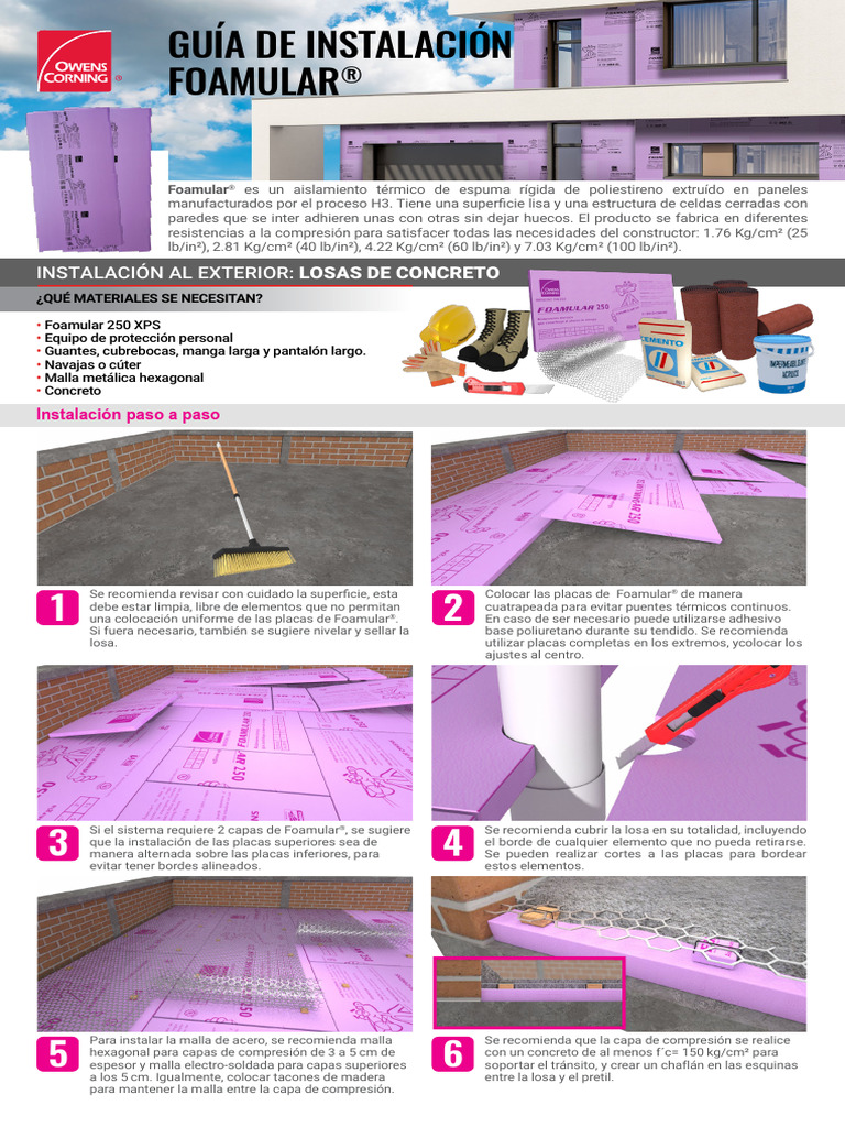 Instalación de Foamular: Guía Práctica | PDF | Aislamiento térmico ...