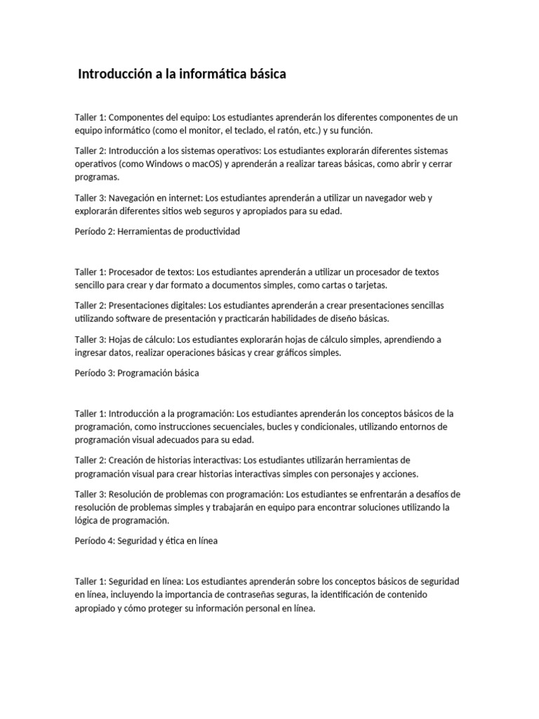 Introducción A La Informática Básica | PDF | La seguridad informática ...