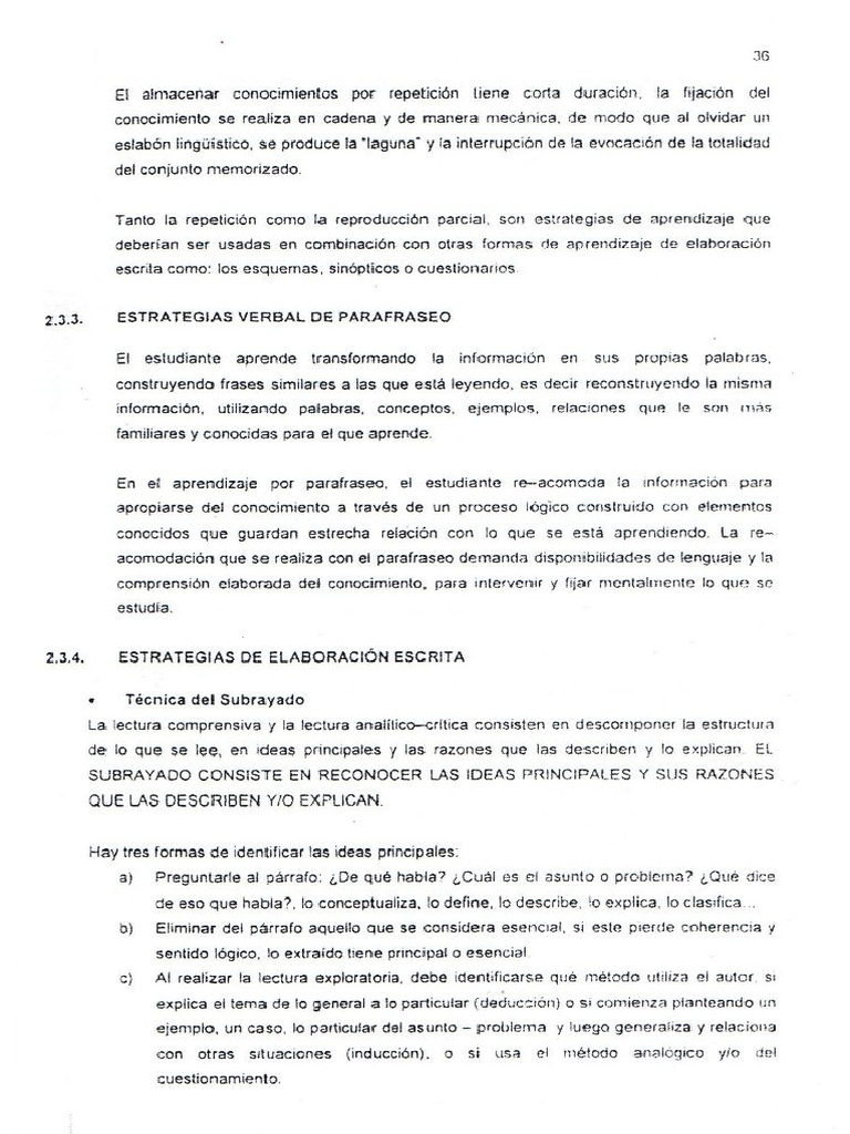 Lenguaje Unidad 3. Estrategias de Aprendizaje Parte 2 | PDF