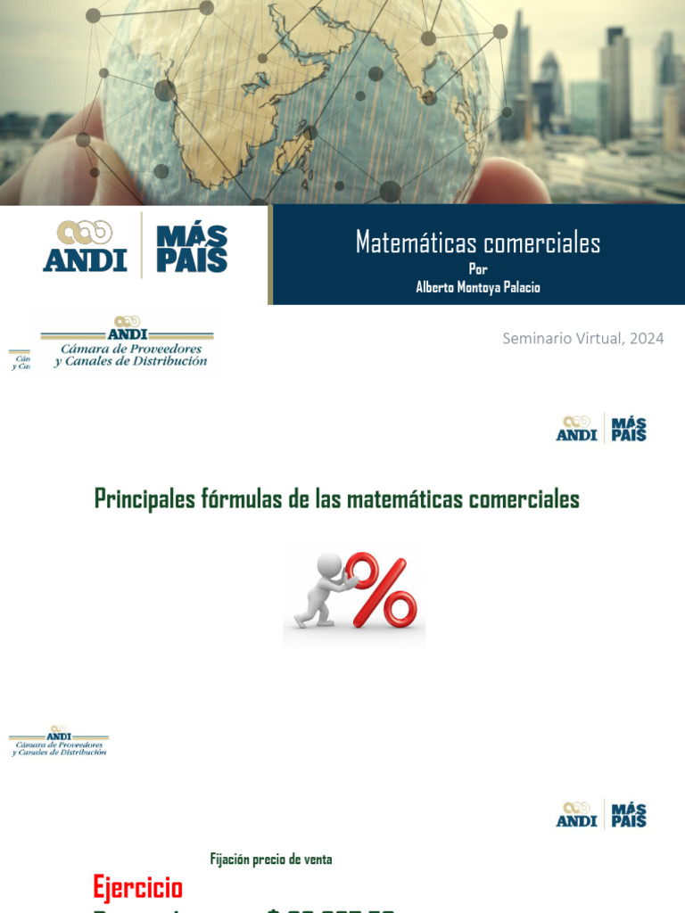 Fórmulas Clave de Matemáticas Comerciales | PDF