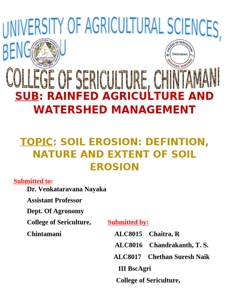 Definition and Impact of Soil Erosion | PDF | Erosion | Surface Runoff