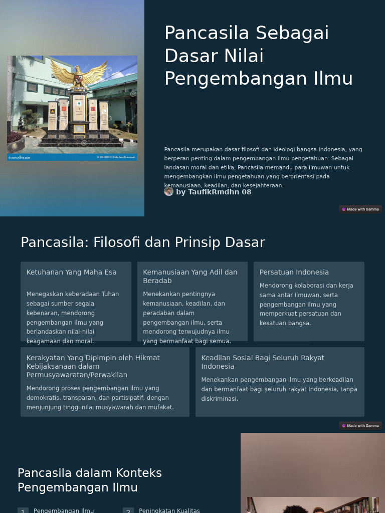 Pancasila Sebagai Dasar Nilai Pengembangan Ilmu | PDF