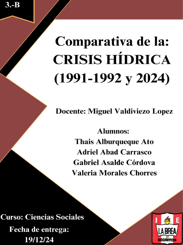 Crisis hídrica en Perú: causas y soluciones | PDF | Escasez de agua | Agua