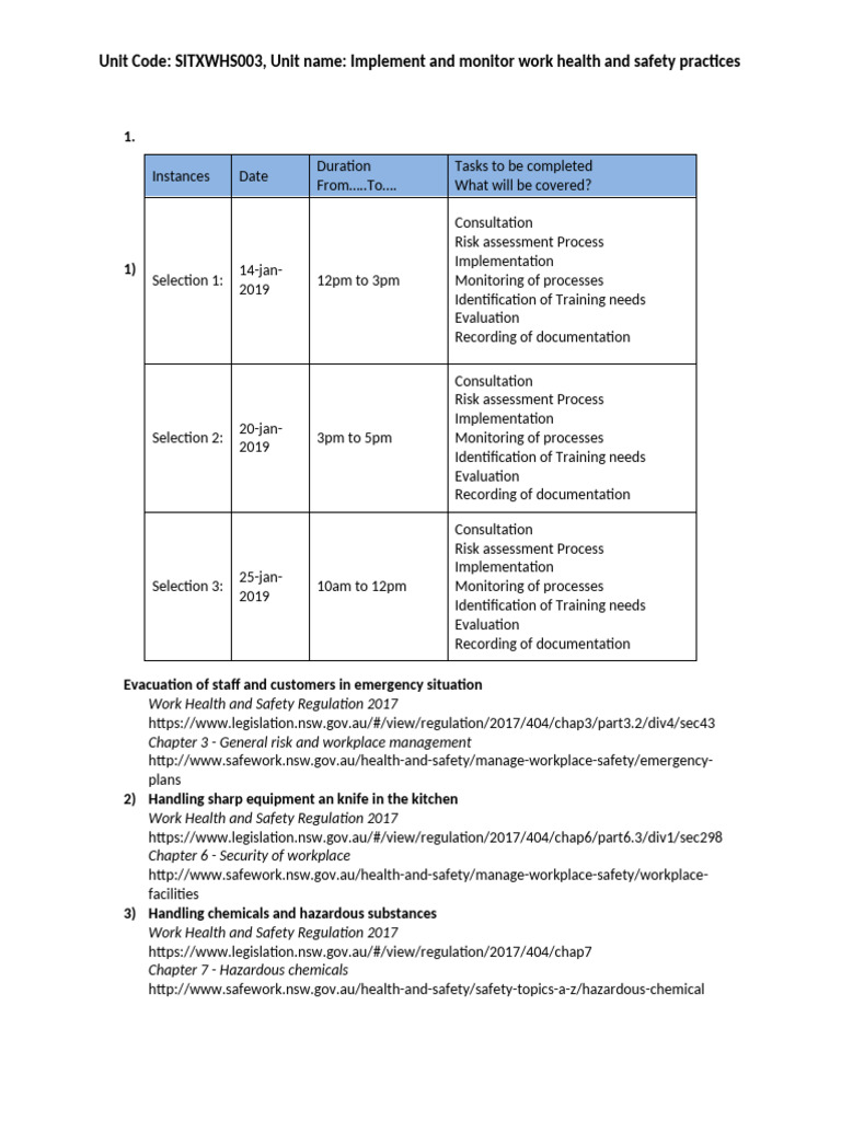 Work Health and Safety Practices Guide | PDF | Occupational Safety And ...