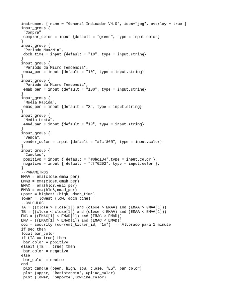 Trading Indicator Script V4.0 | PDF