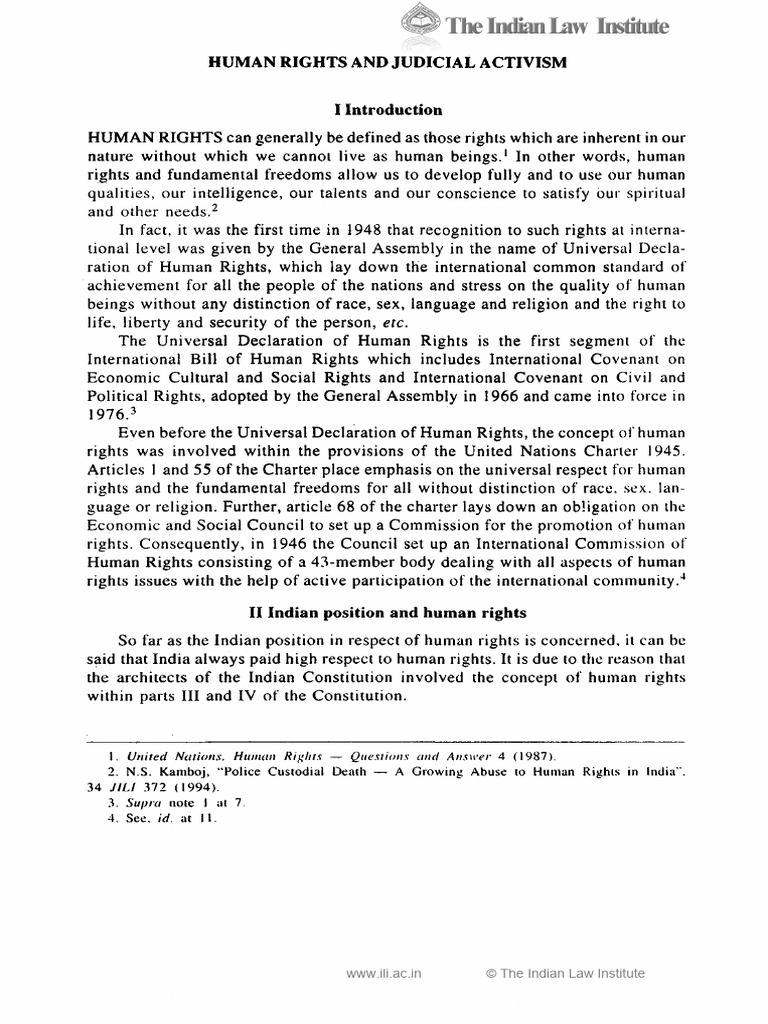 Human Rights and Judicial Activism | PDF | Human Rights | Government