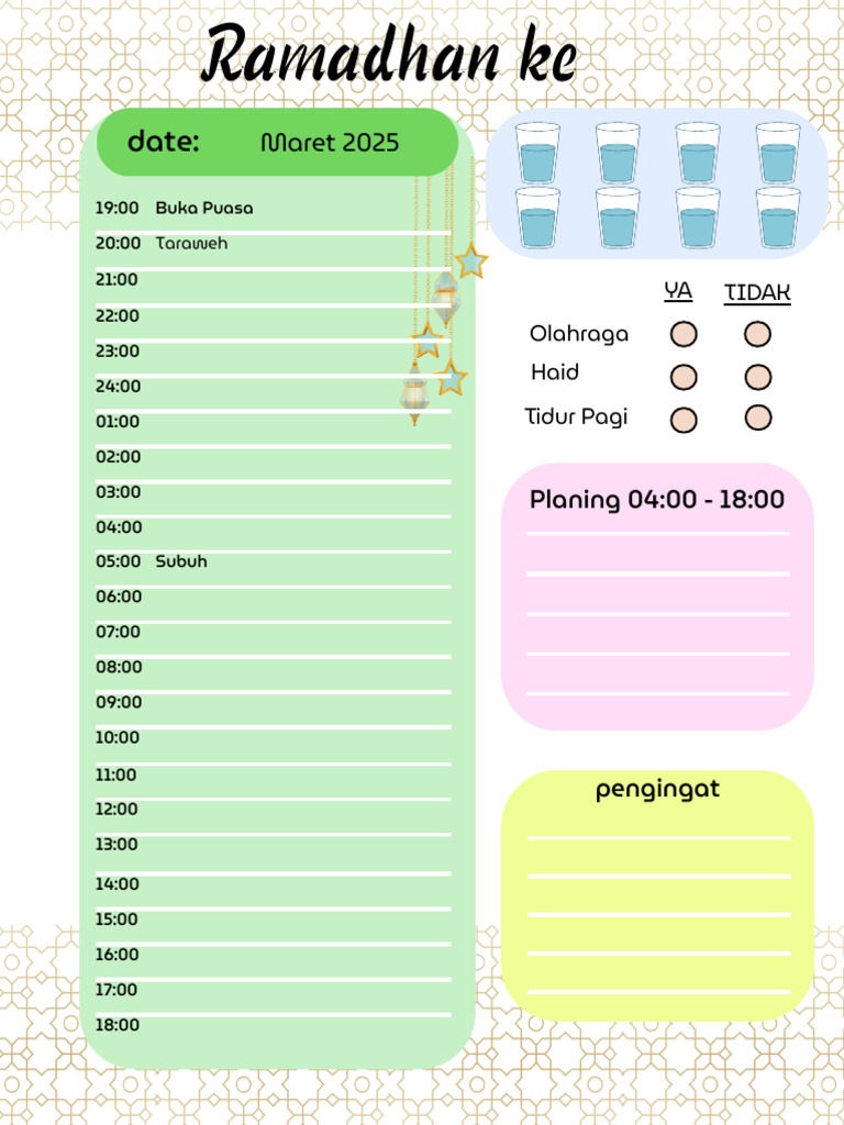 Jadwal Harian Ramadhan 2025 | PDF