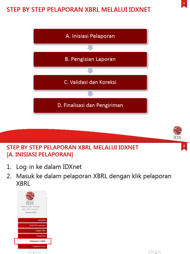 Panduan Pelaporan XBRL di IDXnet | PDF