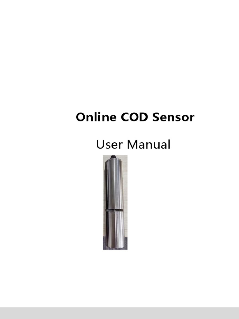 COD Sensor User Manual Guide | PDF | Sensor | Ultraviolet