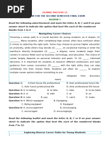 English 12 - Cuối kỳ 2 - Đề 1