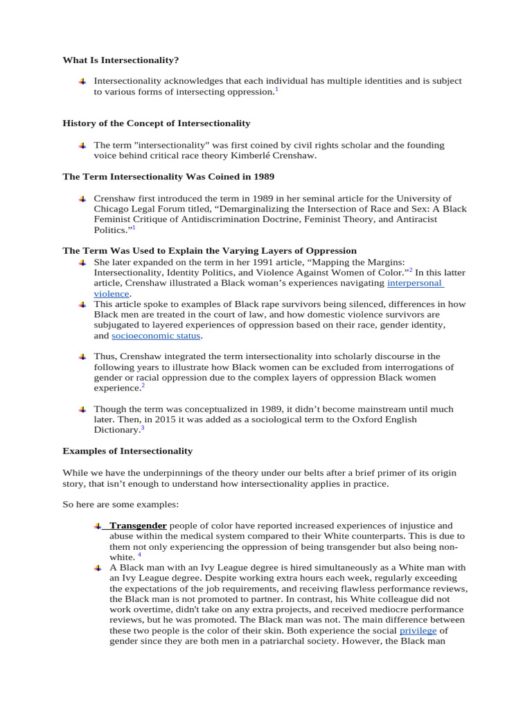 Inter Set i on Ality | PDF | Intersectionality | Social Ideologies