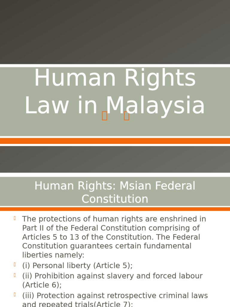 Human Rights Law in Malaysia | PDF | Human Rights | Government