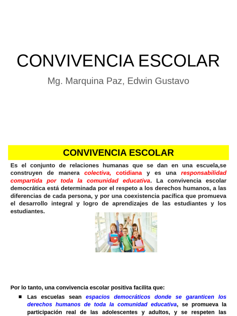 Gestión de la Convivencia Escolar | PDF | Violencia | Abuso infantil