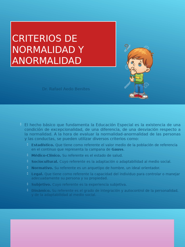 Criterios de Normalidad y Anormalidad | PDF | Trastorno mental | Mente