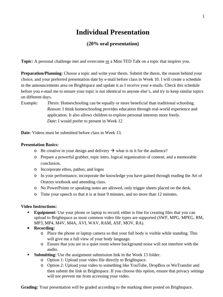 IndividualPresentation ONLINE | PDF