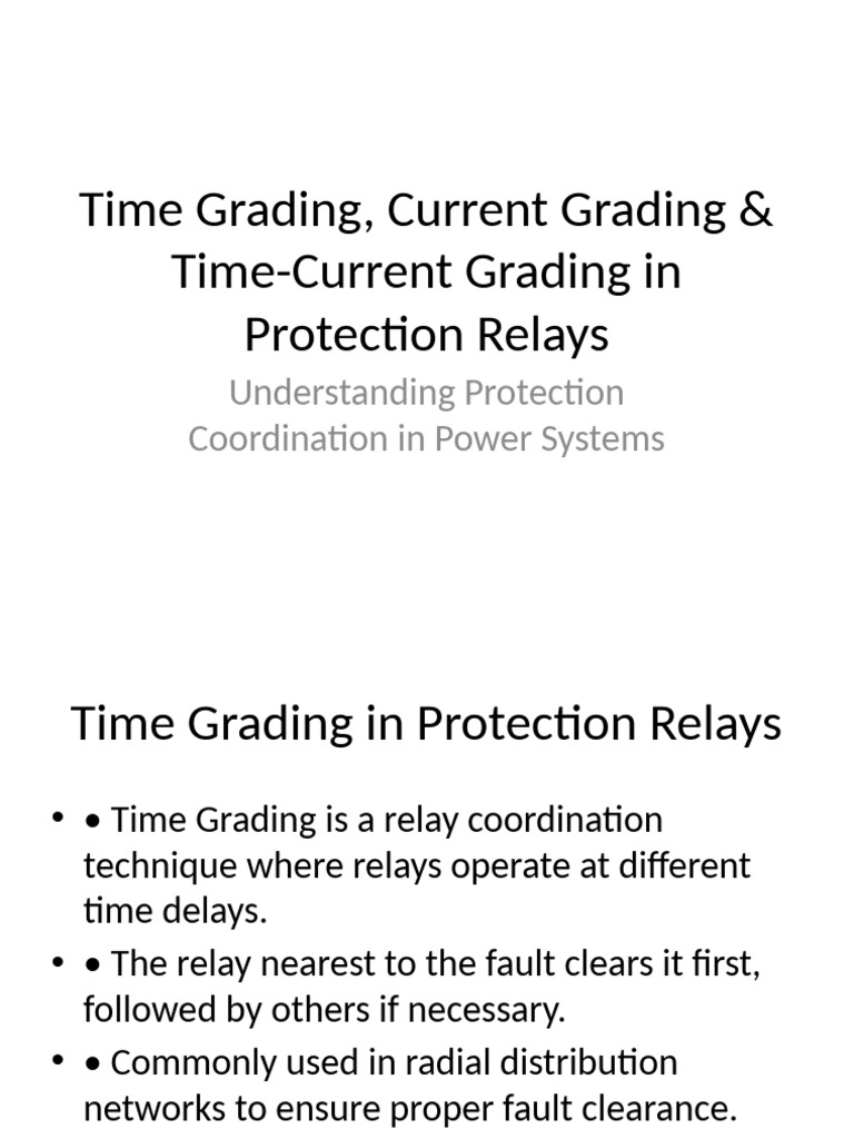 Grading Techniques in Protection Relays | PDF