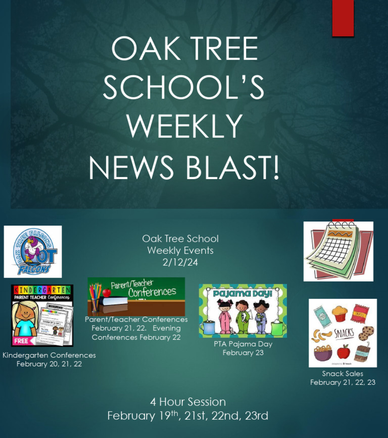 Oak Tree School Weekly Events Update | PDF