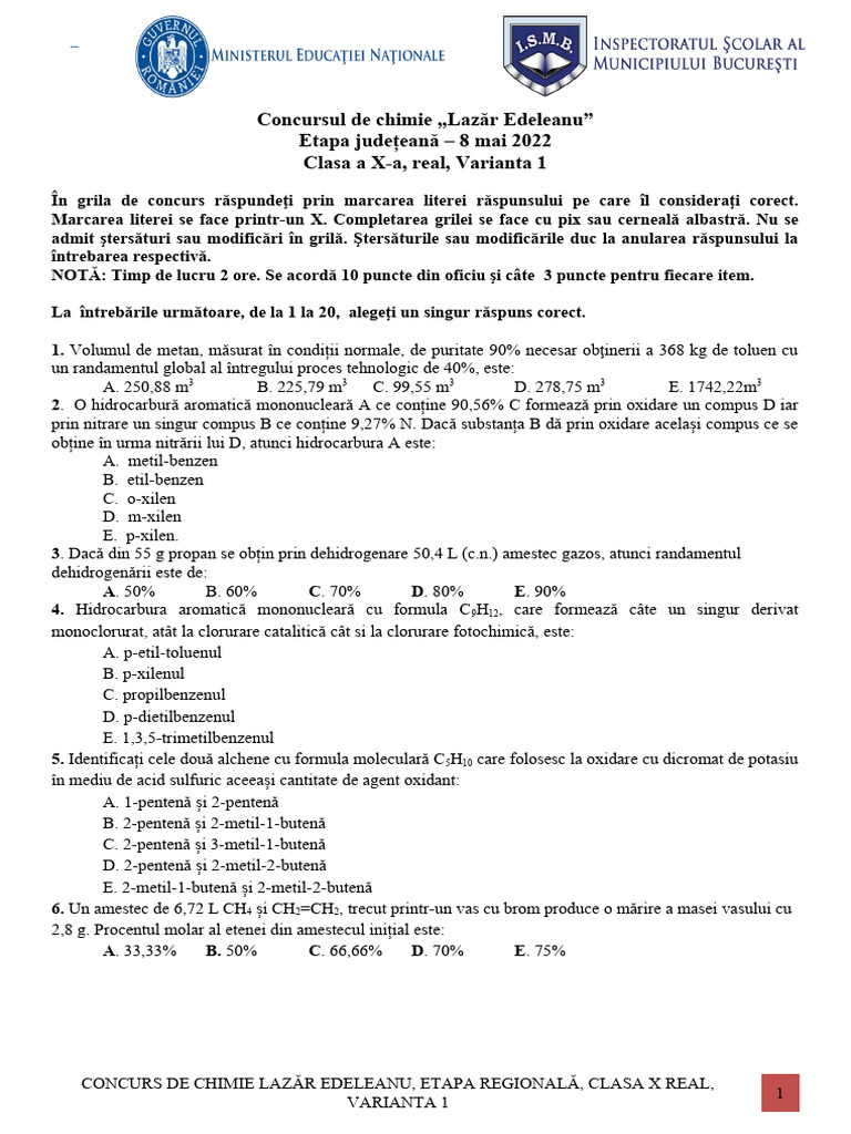 LE 10 Real 2022 Var1 ILEANA SORICA | PDF