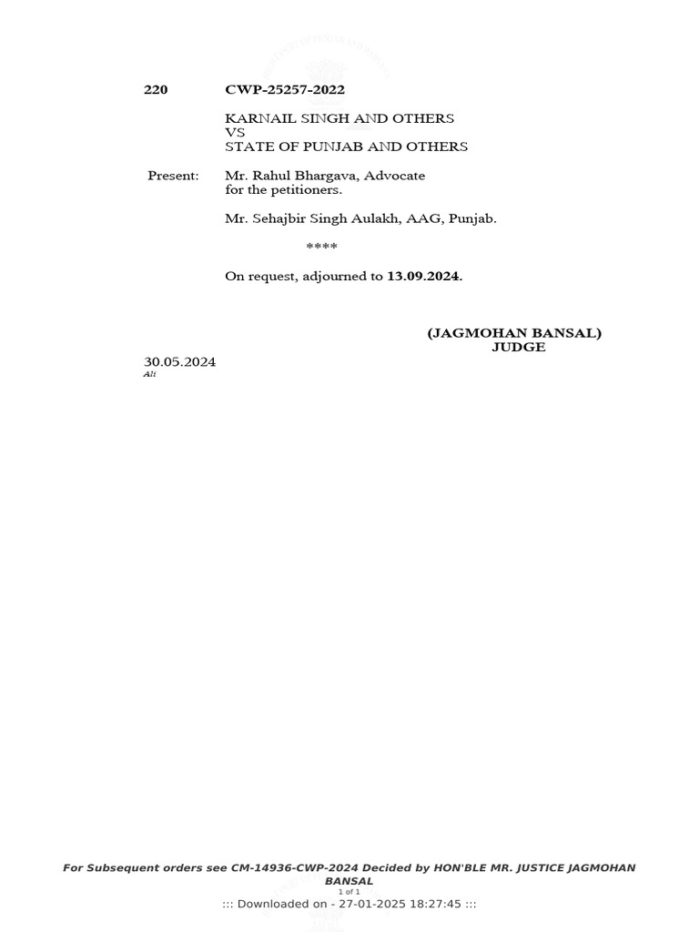 CWP 25257 2022 30 05 2024 Interim Order | PDF